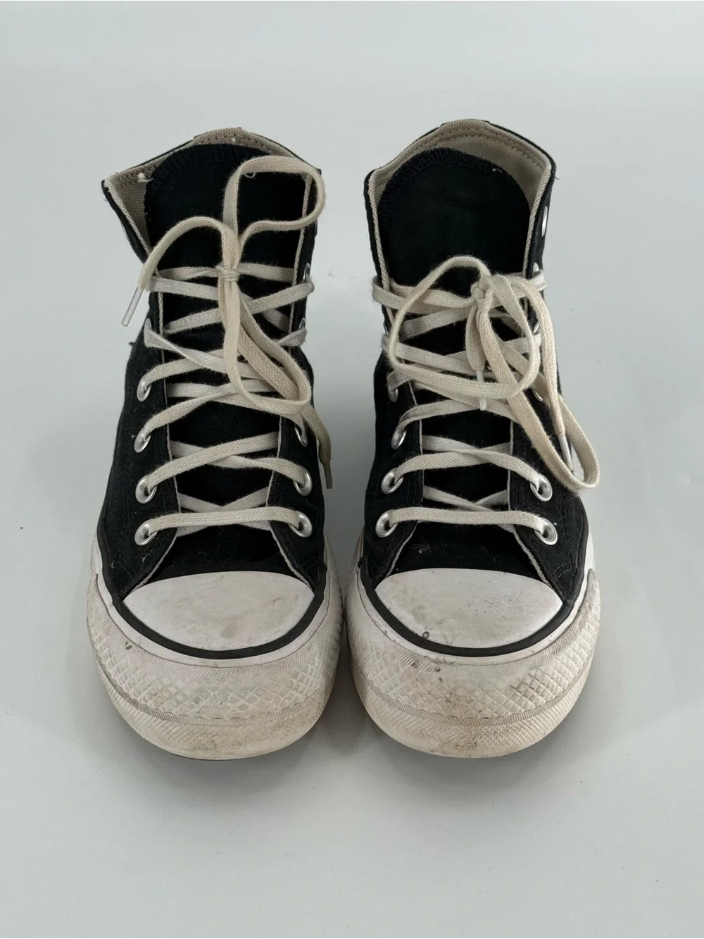 Platform Black Chucks Converse All Star Chuck‎ Taylor Hi Tops 6.5